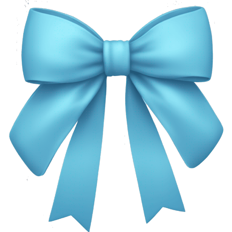 Light blue bow on light blue bow emoji