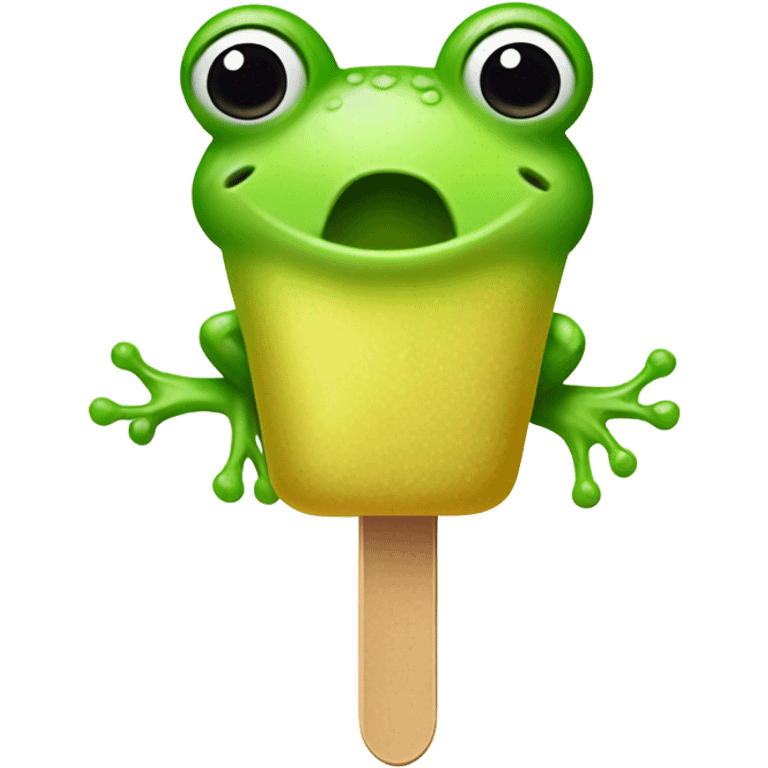 Frog popsicle emoji