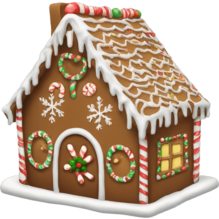 Christmas gingerbread house emoji