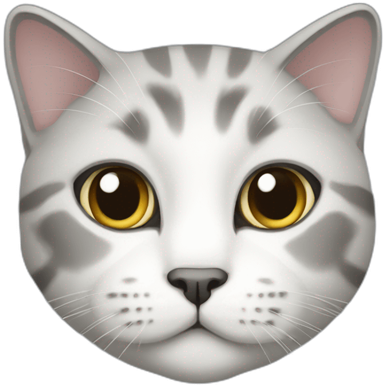 White-gray scottish cat emoji