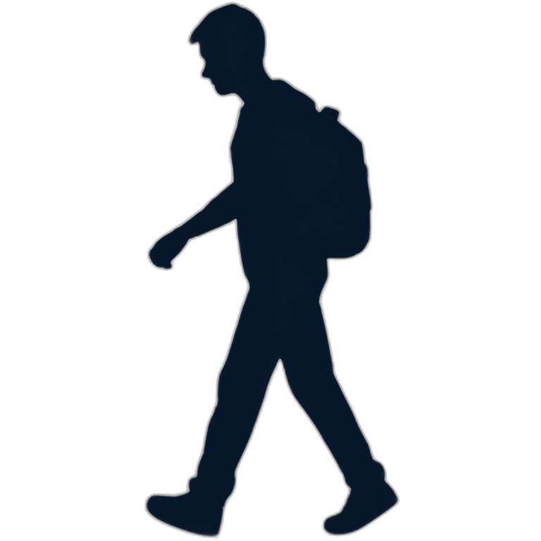 silhouette man walking emoji