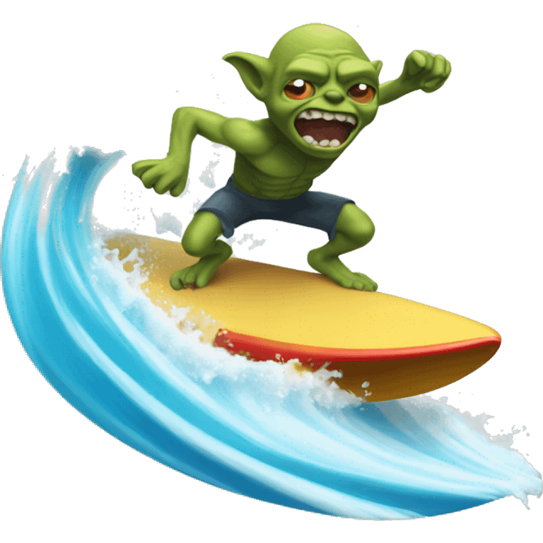 Froth Goblin Surfing  emoji