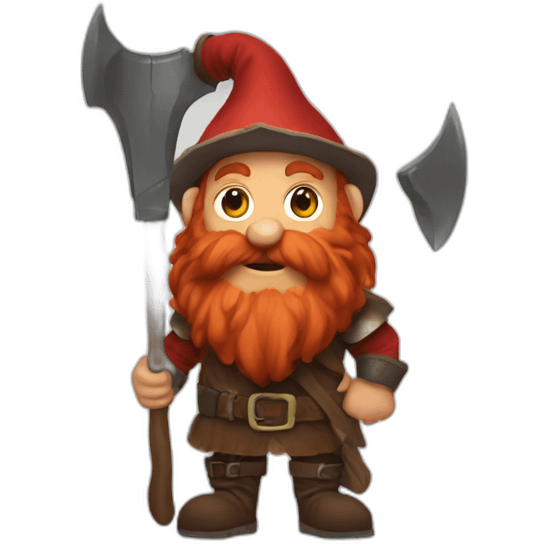 A red beard dwarf with an axe emoji