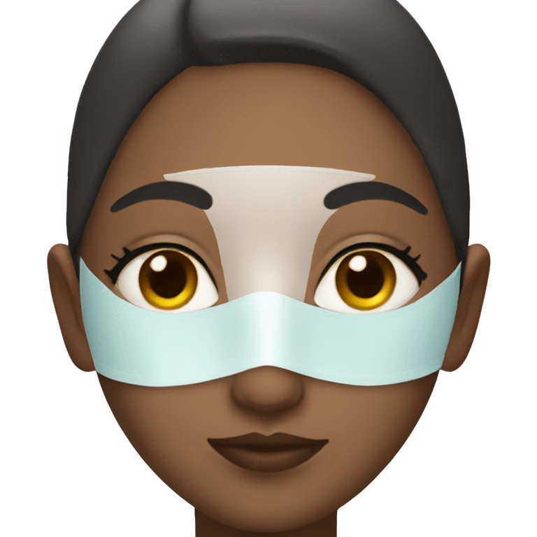 mysterious girl with Skincare mask emoji