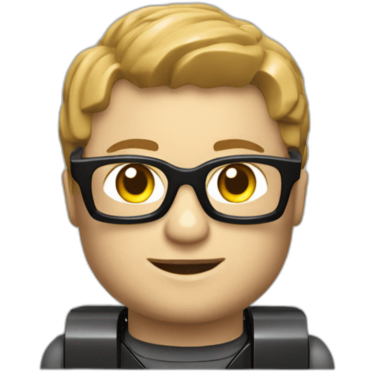 A developper with lego computer emoji