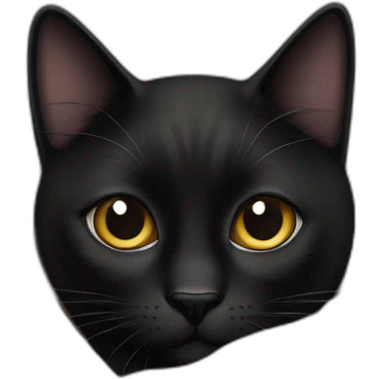 Black cat under blanket emoji