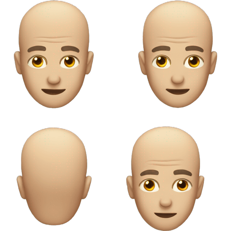 Man going bald emoji