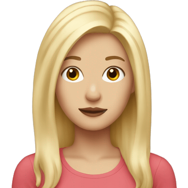 White girl with blonde hair  emoji