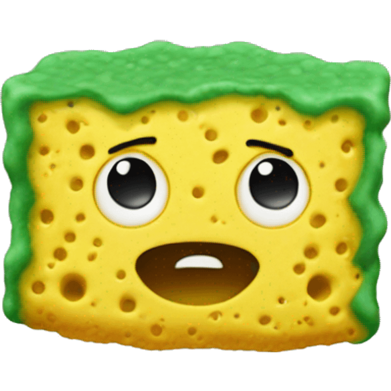 sponge with face emoji