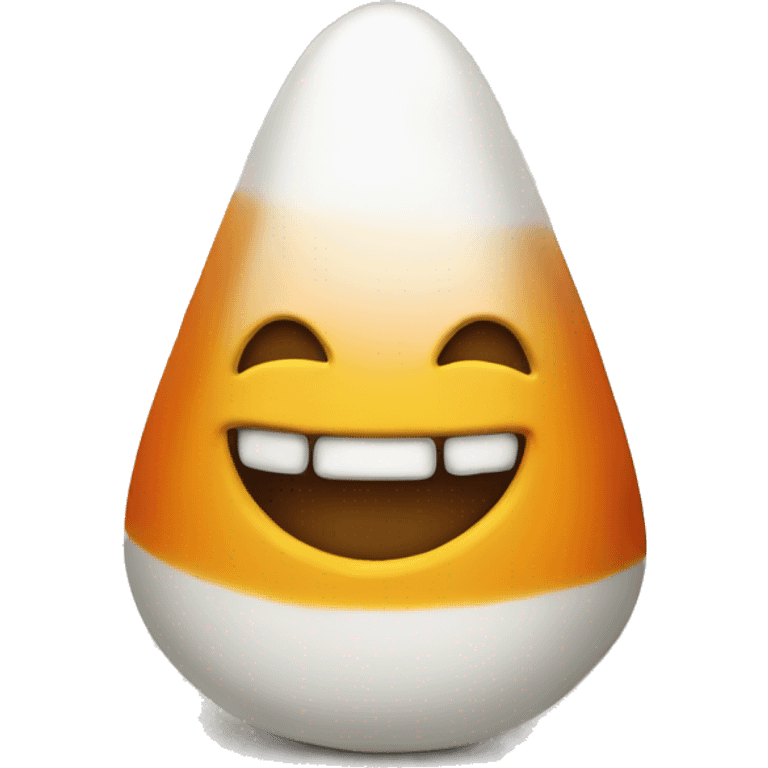 Candy corn smiley face emoji