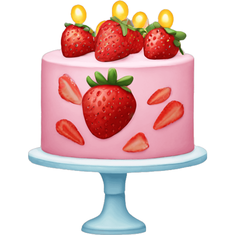 Birthday cake strawberry  emoji