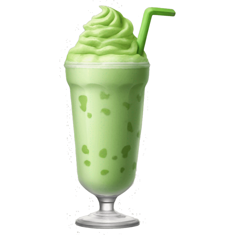 milkshake with matcha emoji