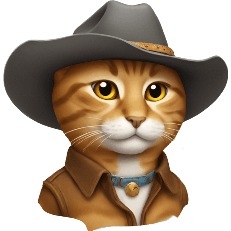 Cat with a cowboy hat emoji