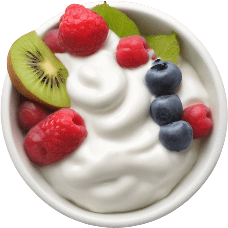 yogurt bowl with fruit emoji