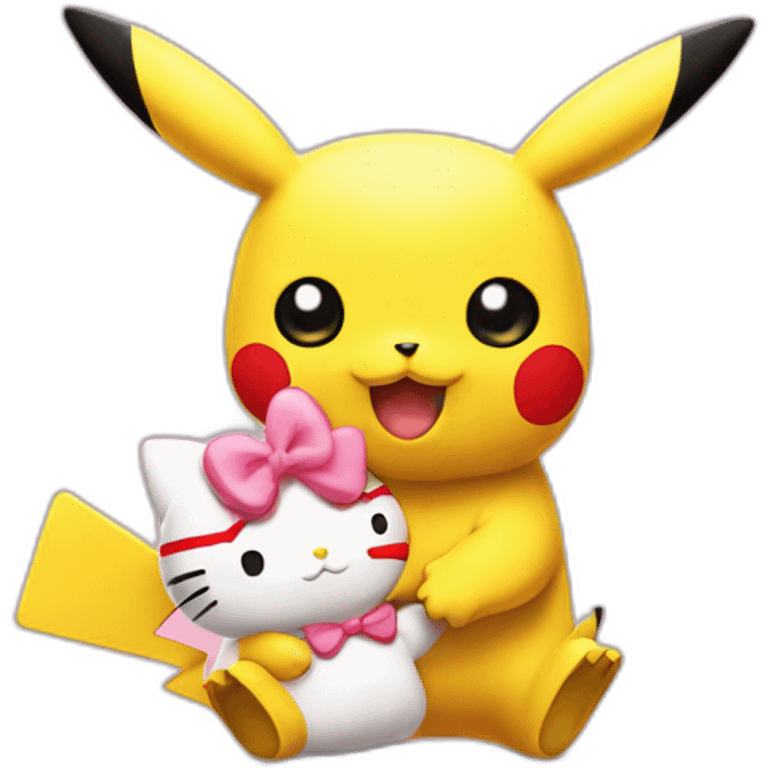 Pikachu and hello kitty  emoji