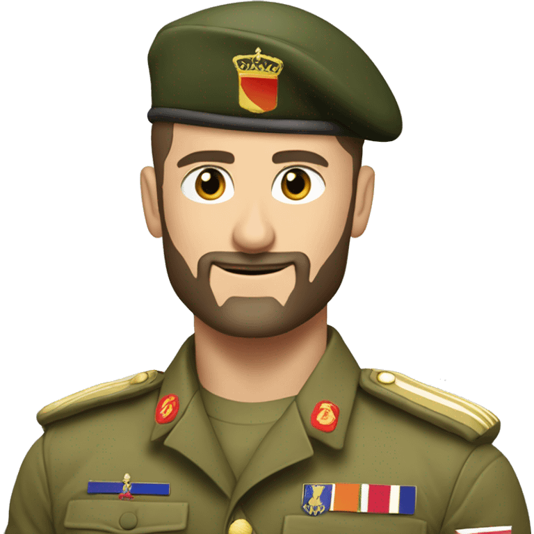 Olivier Giroud en tenue militaire et faisant un signe de respect  emoji