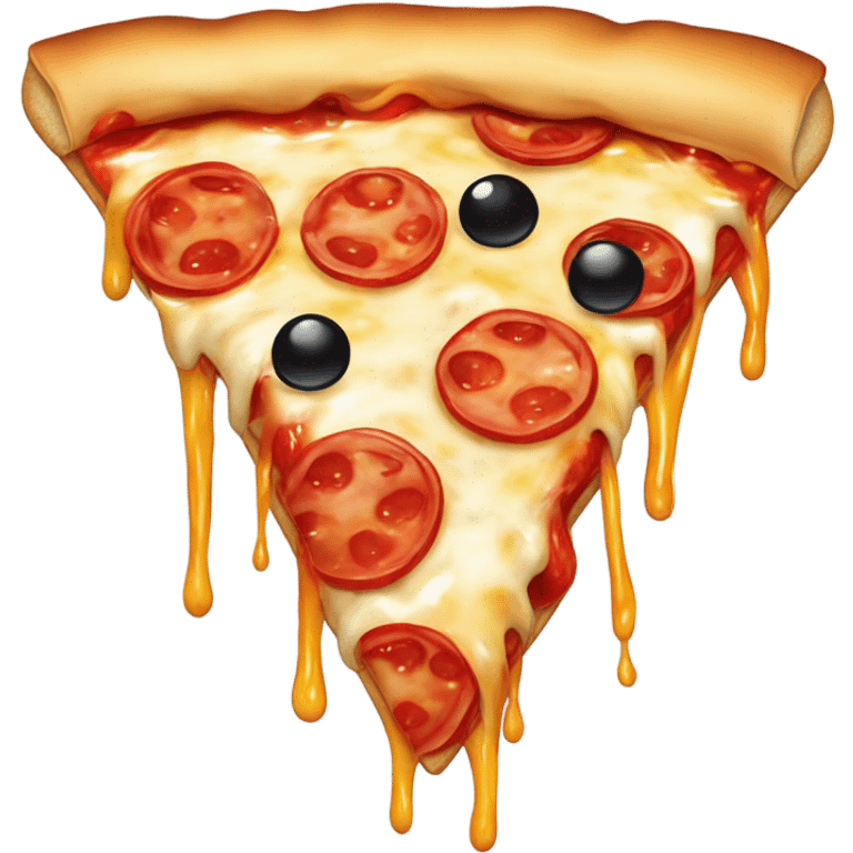 A pizza dripping water emoji