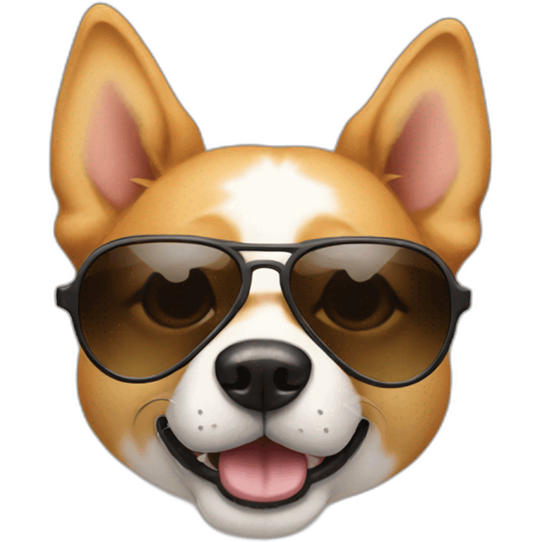 a doggo with sun glass emoji