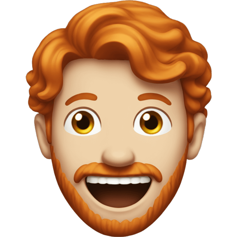 Irish redhead man, maniacally laughing emoji