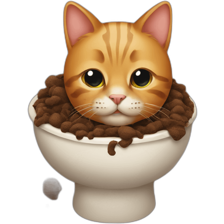 cat into a poop emoji