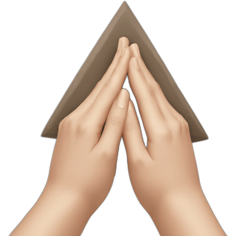 triangle hands upside down emoji