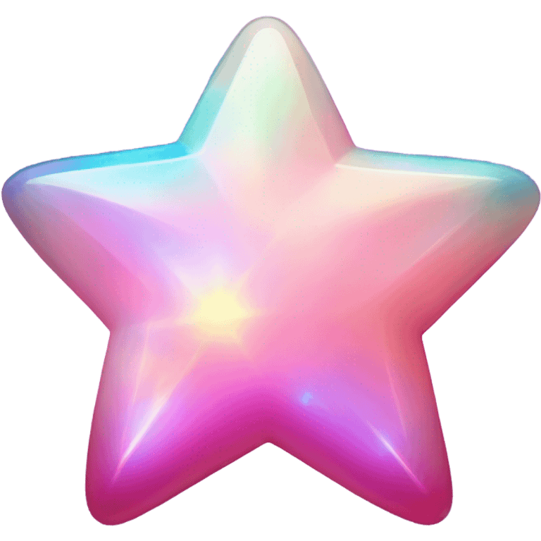 Large pink shiny opal star emoji