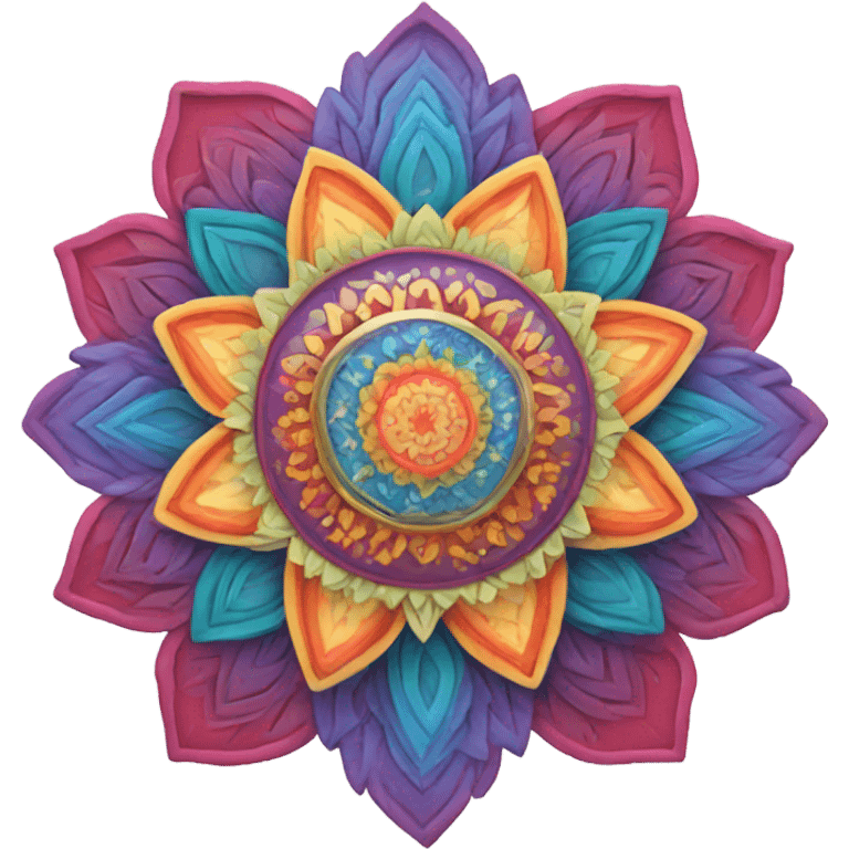 Colorful mandala  emoji