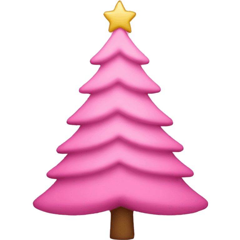 Pink Christmas tree emoji