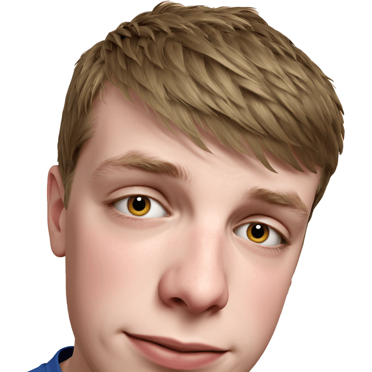 smiling blonde boy portrait emoji