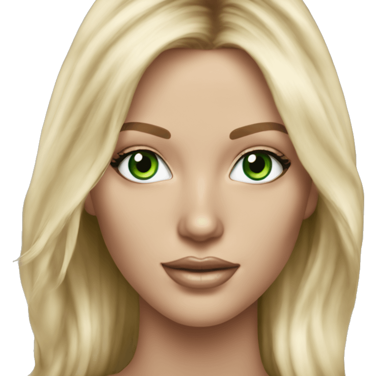 Realistic victoria secret model blonde green eyes  emoji