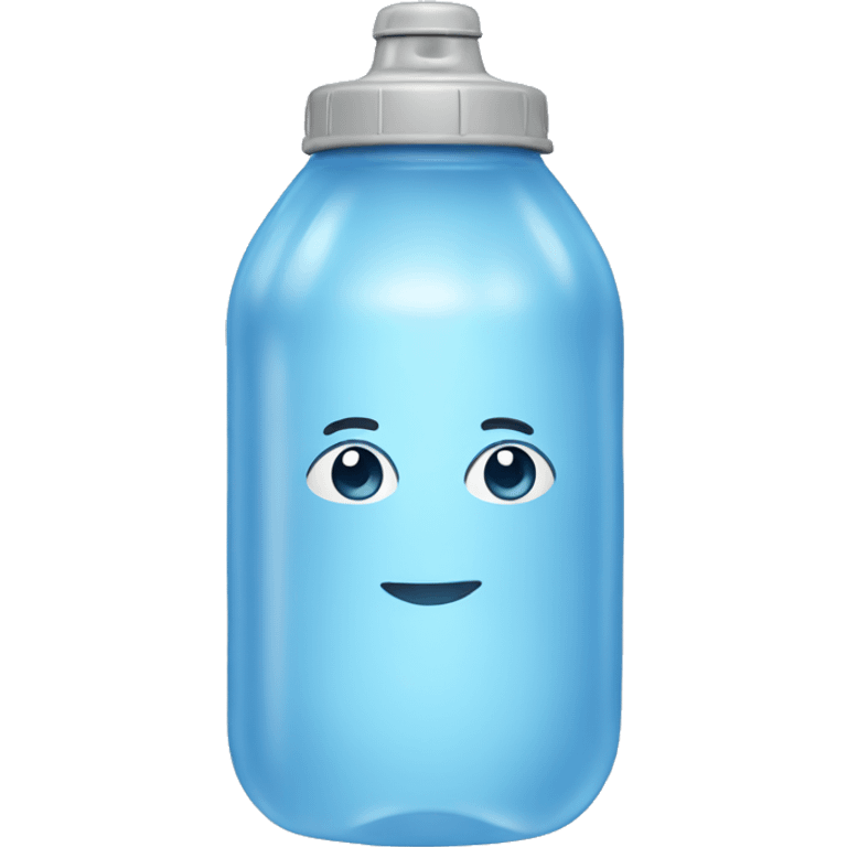 A water bottle with hands emoji