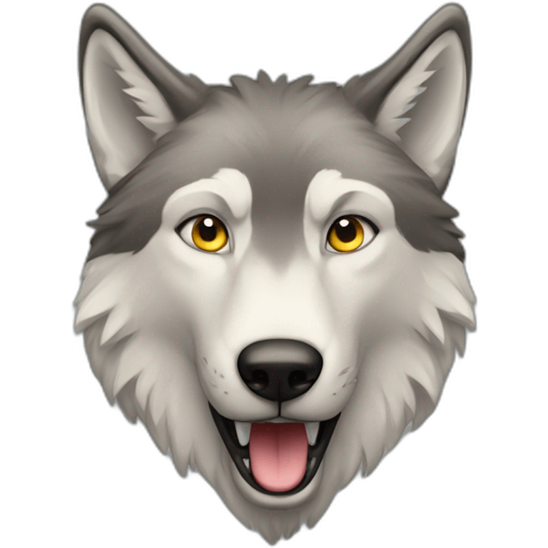 Loup sur un âne emoji