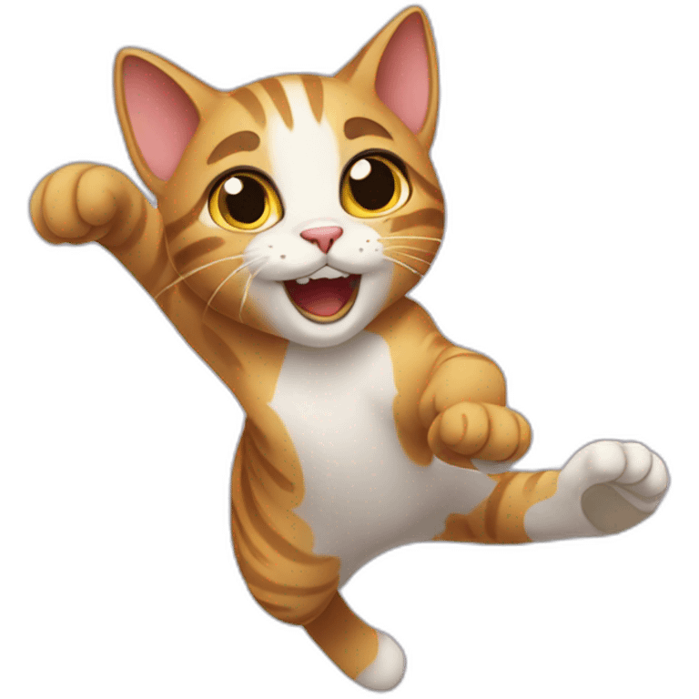 Cat jumping emoji