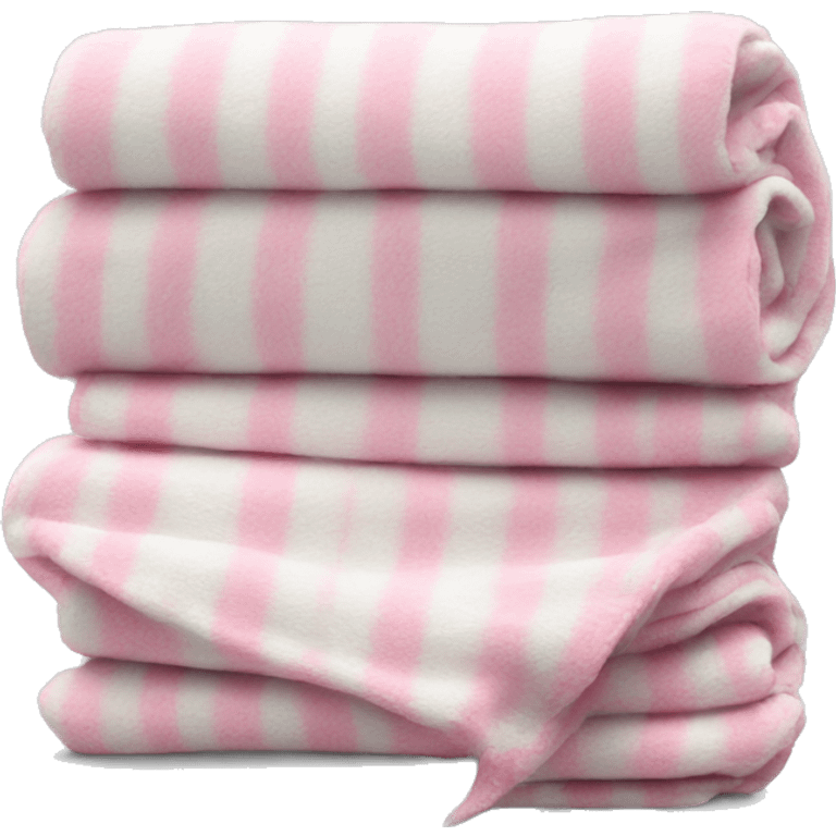 Plad white and pink blanket folded  emoji