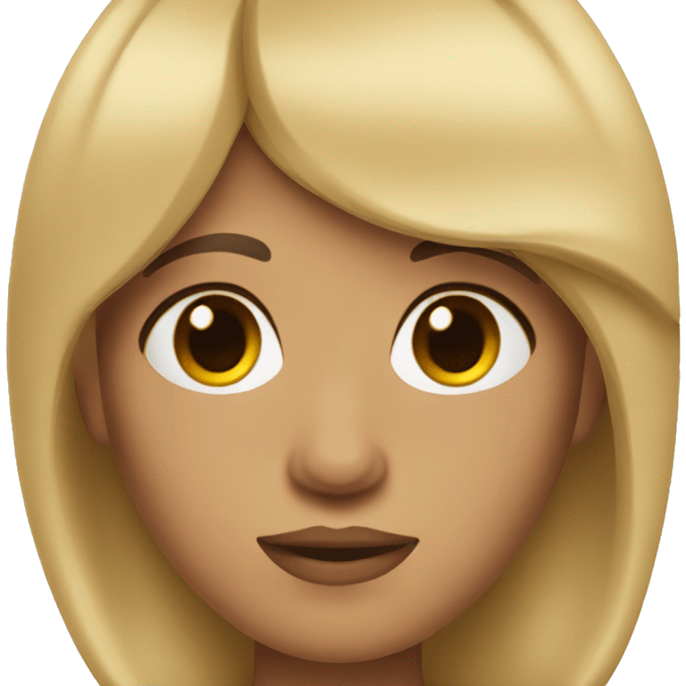 My memoji with side bangs and wavy hair emoji