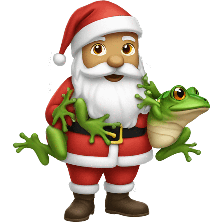 Santa  with frogs emoji