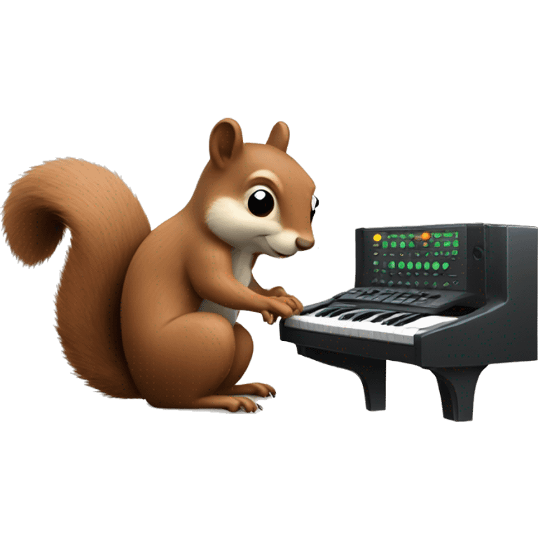 Squirrel play synthesizer emoji