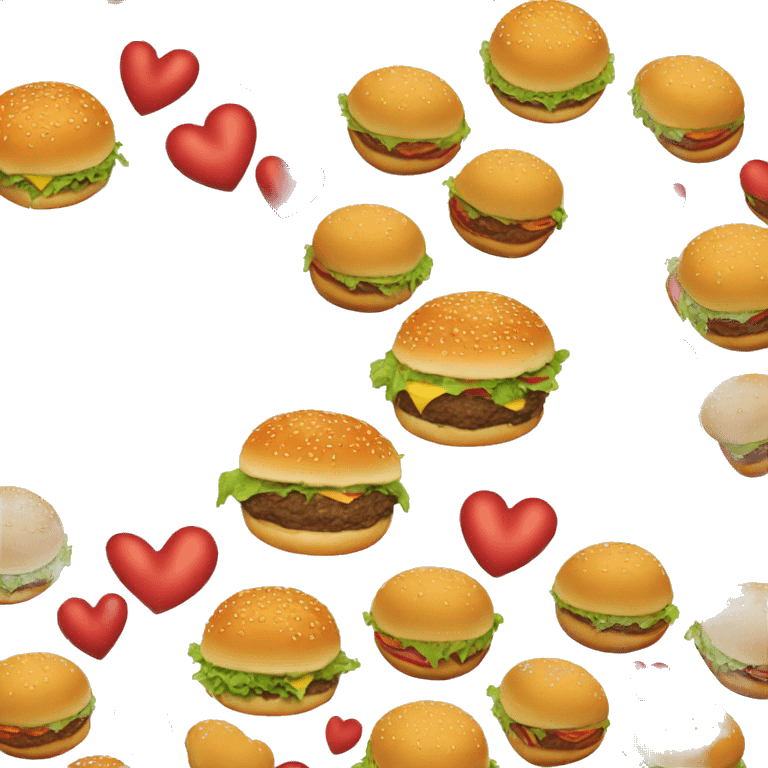 Burger hearts emoji