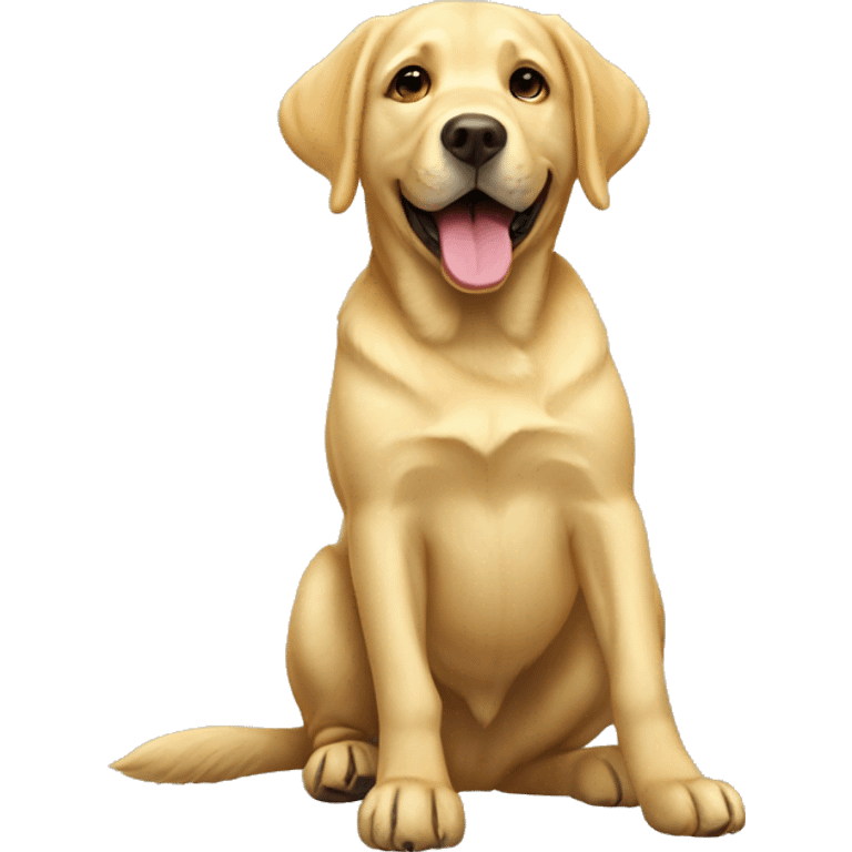 Gold Labrador happy  emoji