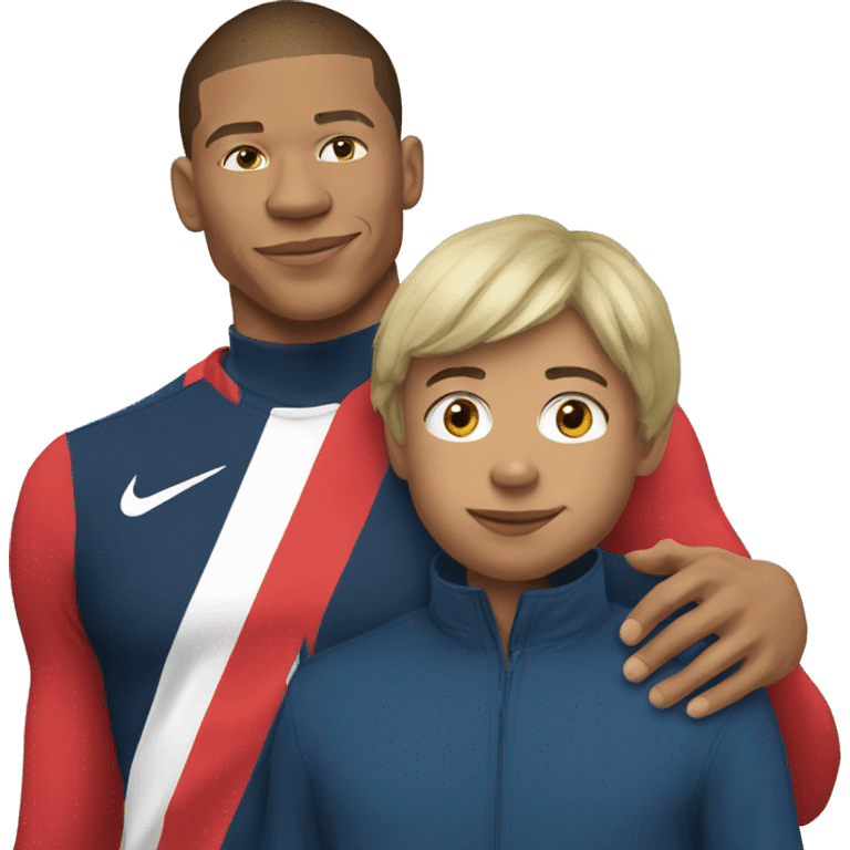 Mbappe avec sa mère  emoji