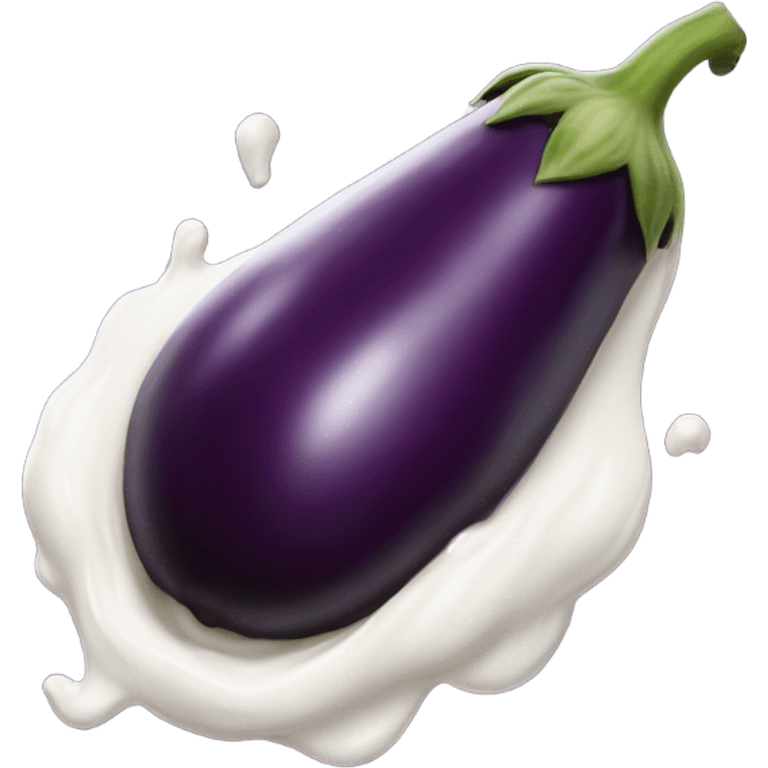 Eggplant spewing milk emoji