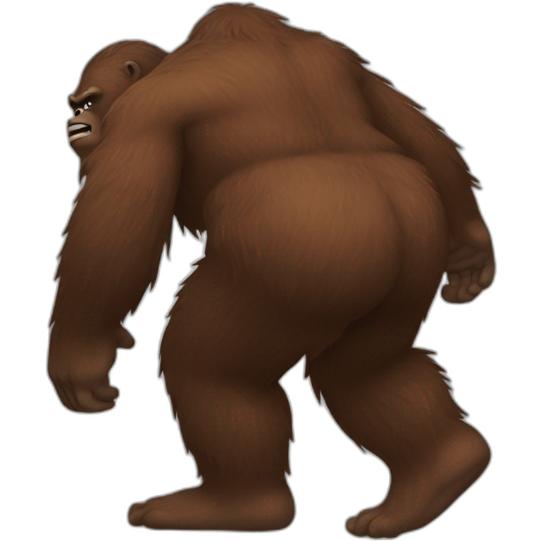 bigfoot on his back emoji