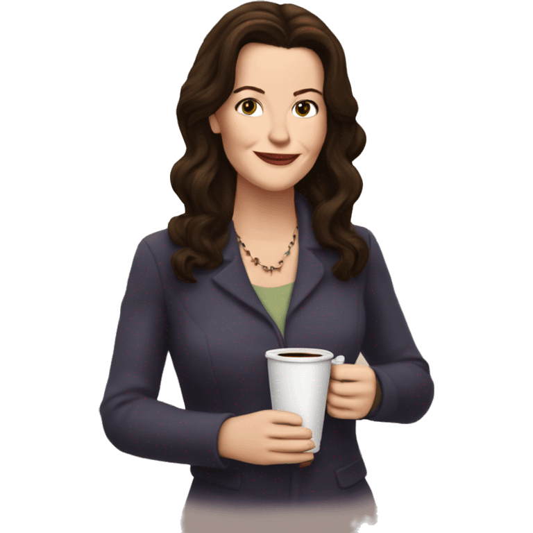 Lorelai Gilmore drinking coffee emoji