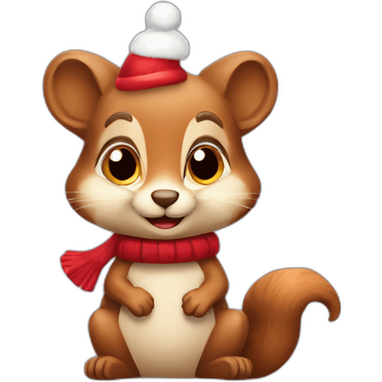 christmas squirel sitting emoji