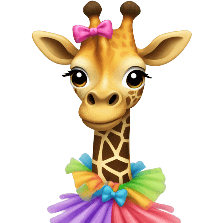 Giraffe in a tutu emoji