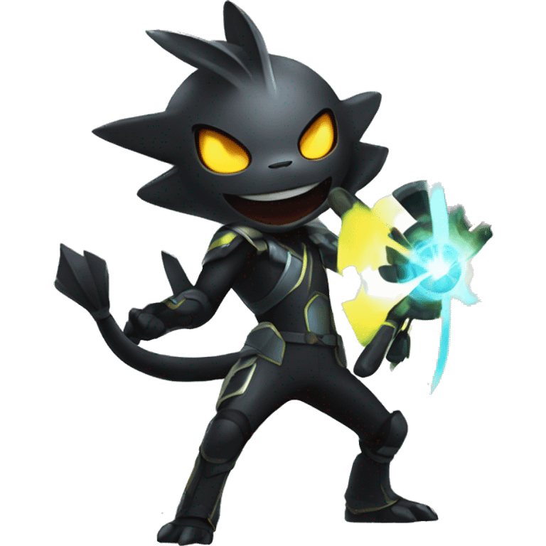 Shiny cool edgy black Pokémon emoji