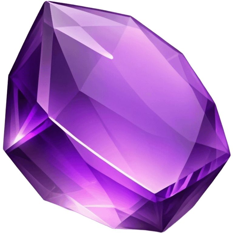 Cinematic Realistic Amethyst Emoji, Rich and soothing, with smooth, polished purple facets catching the light and casting soft, calming reflections. The deep violet hue seems to glow with an ethereal light, radiating peaceful energy and elegance. Soft glowing outline, capturing the essence of tranquility and mystery in a stunning amethyst. emoji