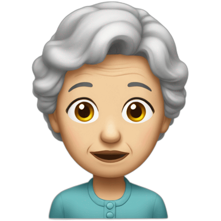 Grand mère triste emoji