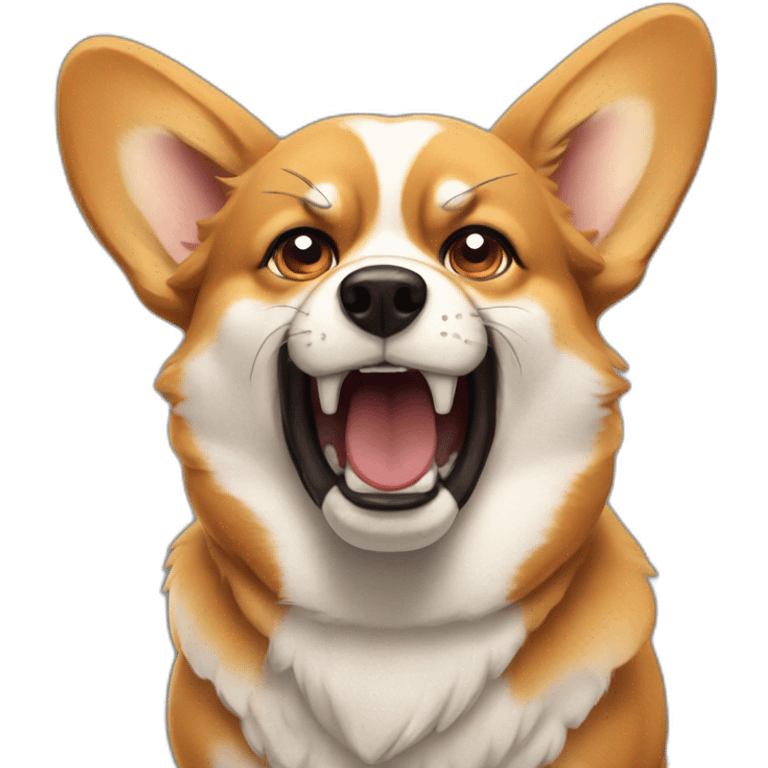 Angry corgi emoji