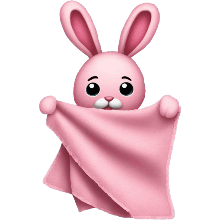 pink raggedy bunny security blanket emoji